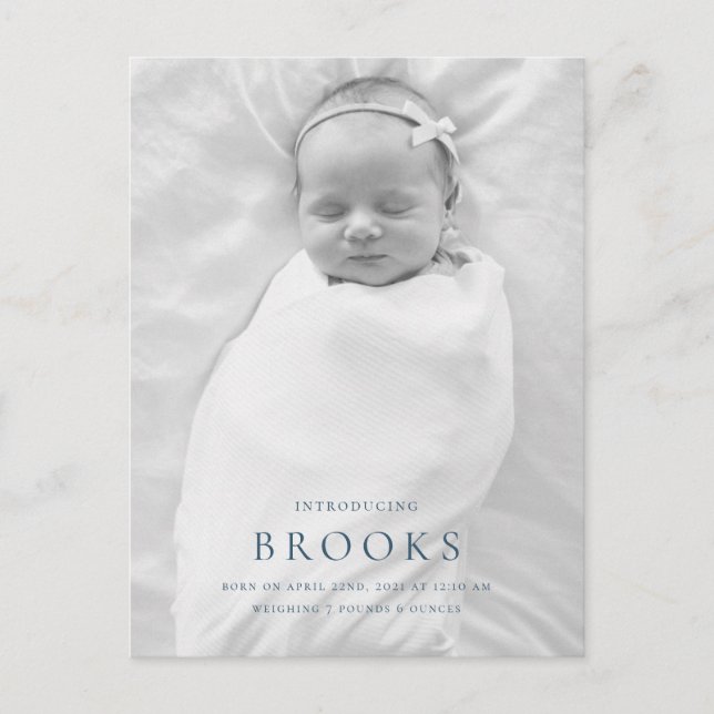 Carte postale photo d'annonce de naissance (Devant)