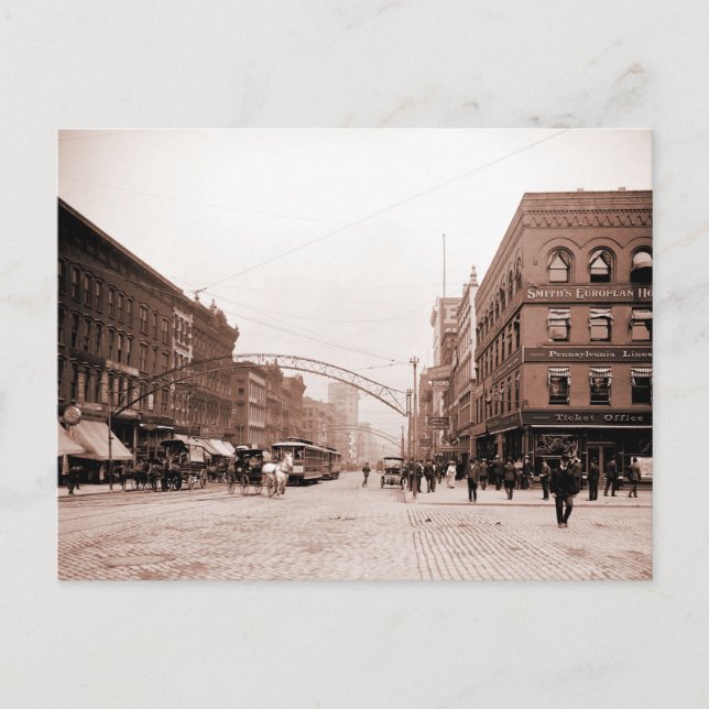 Carte Postale Photo d'antiquité artistique High Street Columbus  (Devant)