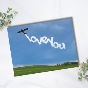 Carte Postale Photo d'avion,Je t'aime,Anniversaire d'aviation