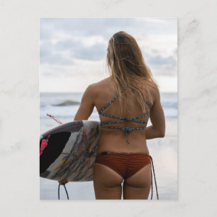 Carte postale photo de Californie Surfer Girl