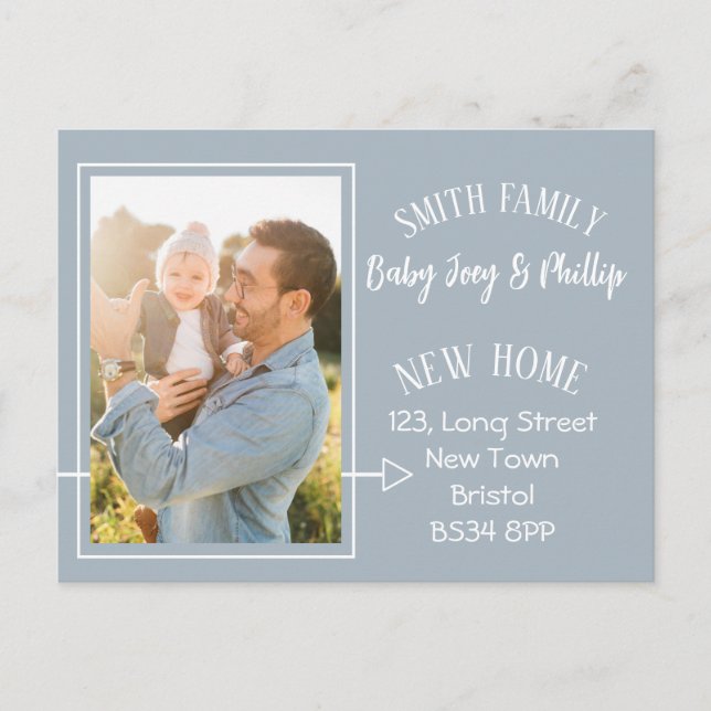 Carte postale photo de changement d'adresse Simple (Devant)