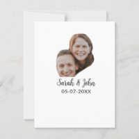 Photo de couple avec nom et date de mariage simple