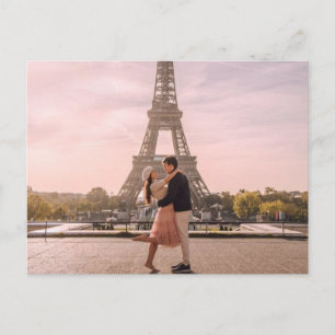 Carte postale photo de couple de voyage carte po