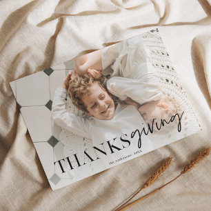 Carte Postale Photo de famille   BON THANKSGIVING