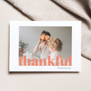 Carte Postale Photo de famille   Bon thanksgiving Merci
