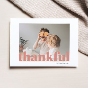 Carte Postale Photo de famille   Bon thanksgiving Remerciements 