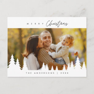 Carte Postale Photo de famille de Noël la plus agréable, minimal