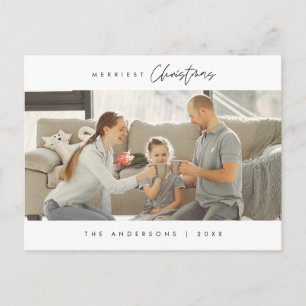 Carte Postale Photo de famille de Noël la plus agréable, moderne