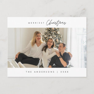 Carte Postale Photo de famille de Noël la plus agréable, moderne