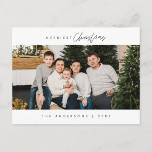 Carte Postale Photo de famille de Noël la plus agréable, moderne