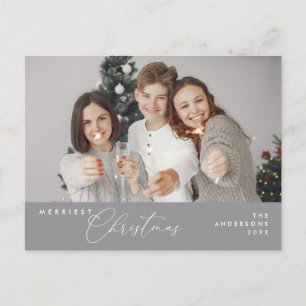 Carte Postale Photo de famille de Noël la plus belle, Salutation