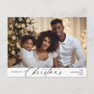 Carte Postale Photo de famille de Noël la plus joyeuse, Happy d'