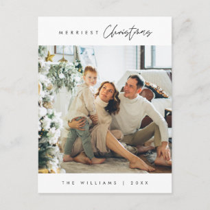 Carte Postale Photo de famille de Noël la plus joyeuse, Moderne