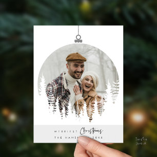 Carte Postale Photo de famille de Noël la plus joyeuse, superpos