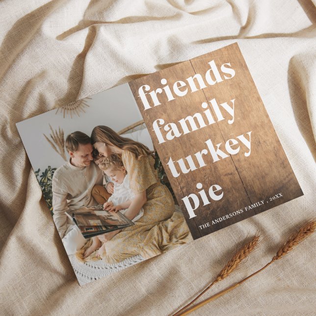 Carte Postale Photo de famille | Famille des amis Turquie tarte  (Créateur téléchargé)