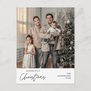Carte Postale Photo de famille Noël le plus joyeux, Bonheur conf