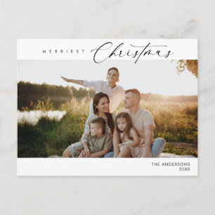 Carte Postale Photo de famille Noël le plus joyeux, Romance d'hi