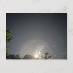 Carte postale photo de feu d'artifice