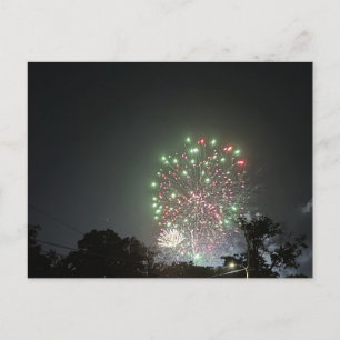 Carte postale photo de feux d'artifice