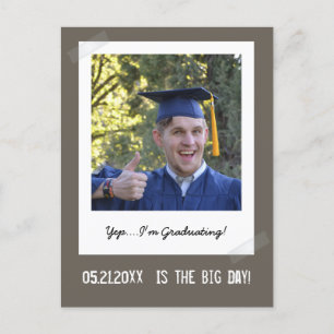 Carte Postale Photo de fin d'études - Cadre de caméra instantané