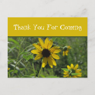 Carte Postale Photo de fleur de remerciement floral pour invité