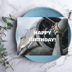 Carte Postale Photo de hélice d'avion, Anniversaire d'aviation C