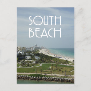 Carte Postale photo de la ligne d'horizon de South Beach Miami
