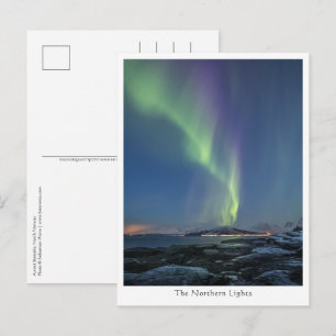 Carte Postale Photo de la nature des lumières du Nord