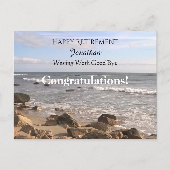 Carte Postale Photo de l'Atlantique Vagues de retraite heureux P (Devant)