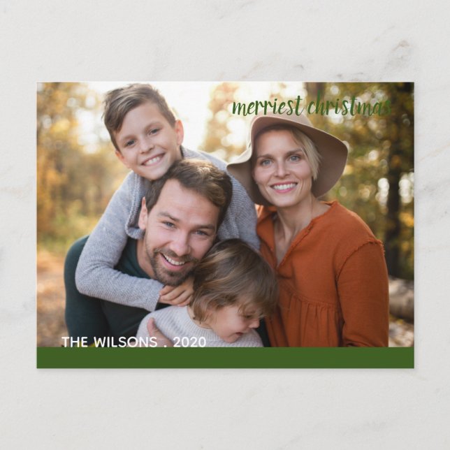 Carte Postale photo de l'écriture moderne de noël le plus agréab (Devant)