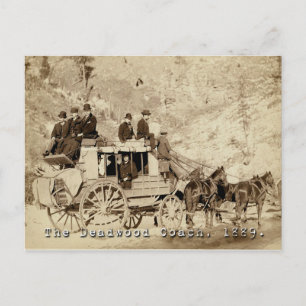 Carte Postale Photo de l'entraîneur Deadwood 1889