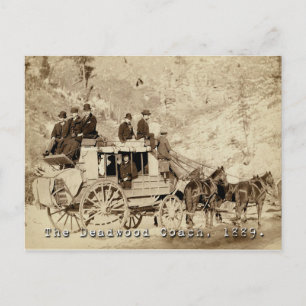Carte Postale Photo de l'entraîneur Deadwood 1889