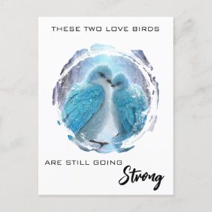 Carte Postale *~* Photo de l'hiver Oiseaux de l'amour AP54 Anniv