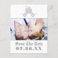 Carte postale photo de mariage Cinderella Carrosse