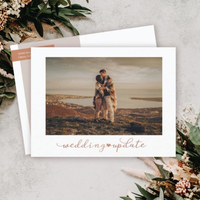 Carte Postale Photo de mise à jour du mariage (Créateur téléchargé)