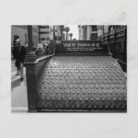Photo de New York City Wall Street dans noir et le