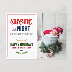 Carte postale photo de Noël 'Nuit silencieuse'