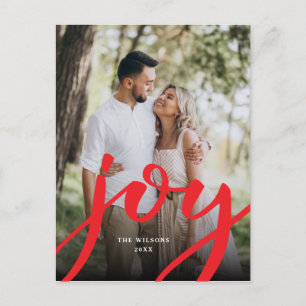 Carte Postale Photo de Noël simple Joie