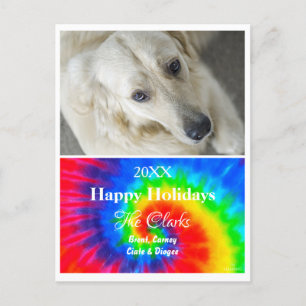 Carte postale photo de Noël Tie Dye - HAMbWG
