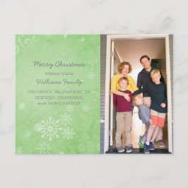 Carte postale photo de Noël vert