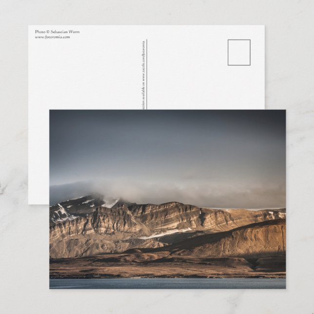 Carte Postale Photo de paysage du Spitzberg Svalbard (Devant / Derrière)