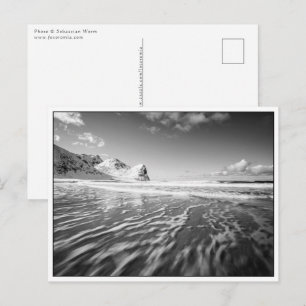 Carte Postale Photo de paysage en noir et blanc