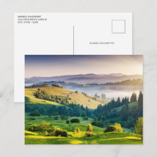 Carte Postale Photo de paysage naturel panoramique de collines o