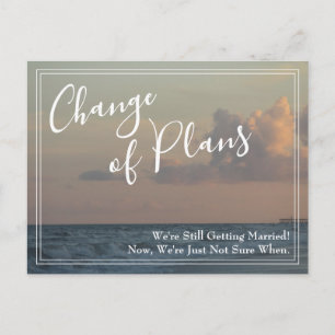 Carte Postale Photo de plage Changement de plans Reporté Mariage