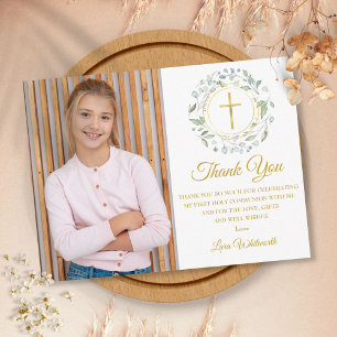 Carte Postale Photo de première communion de Laurel Garland Merc