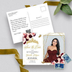Carte postale photo de Quinceañera avec une tiare