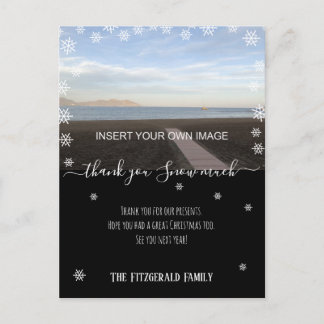 Carte Postale Photo de remerciement personnalisée pour les fêtes