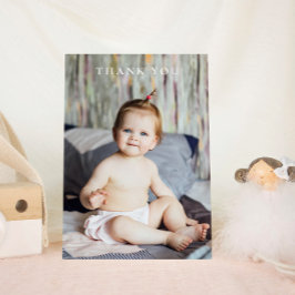 Carte Postale Photo de remerciement pour une baby shower moderne