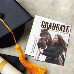 Carte Postale Photo de remise de diplôme de cowgirl Country West