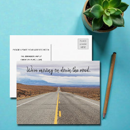 Carte Postale Photo de route Faire-part de déménagement de la fa